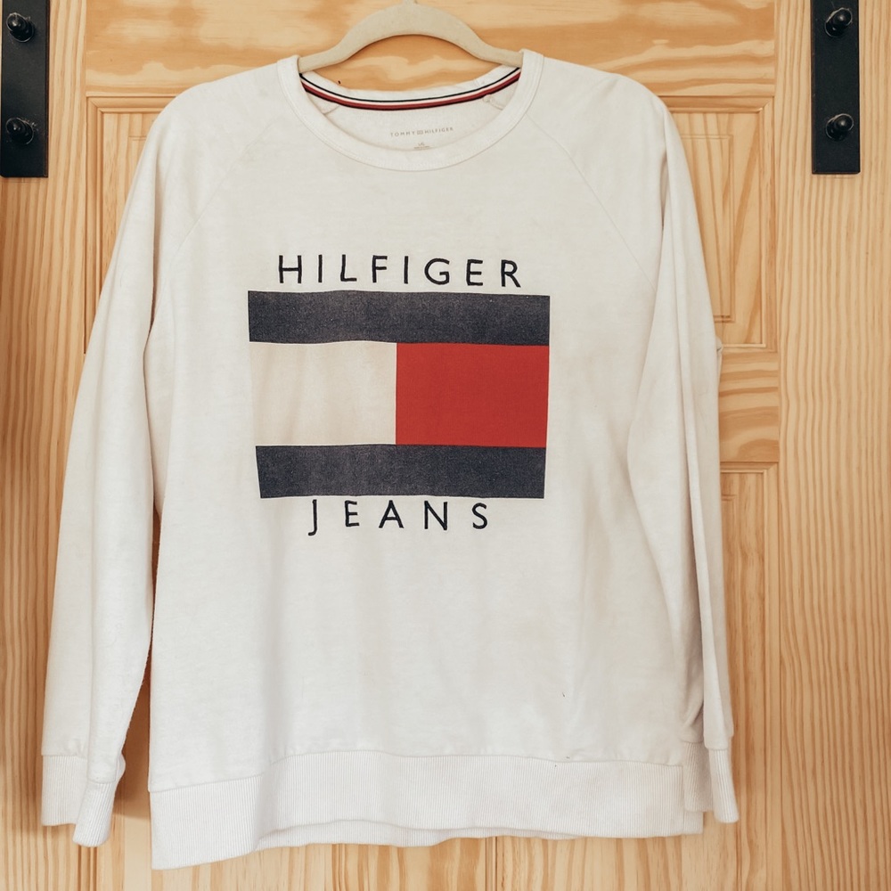 Tommy crew neck light weight logo sweatshirt